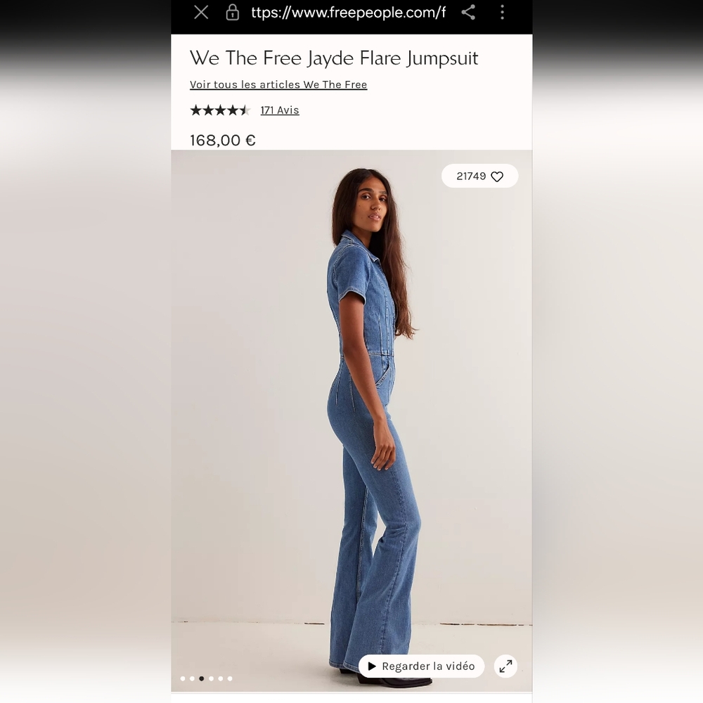 🍁HOST PICKED🍁 NWOT We The Free [S] Jayde Flare Jumpsuit - Picture 8 of 11